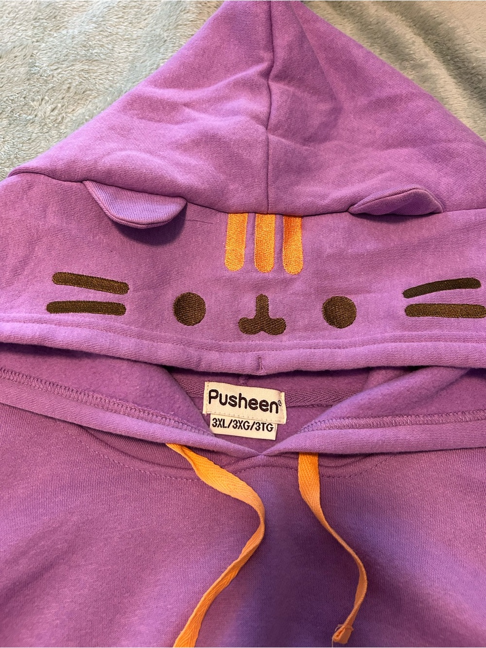 Pusheen Box Pusheen Purple Halloween Hoodie with Orange Accents
